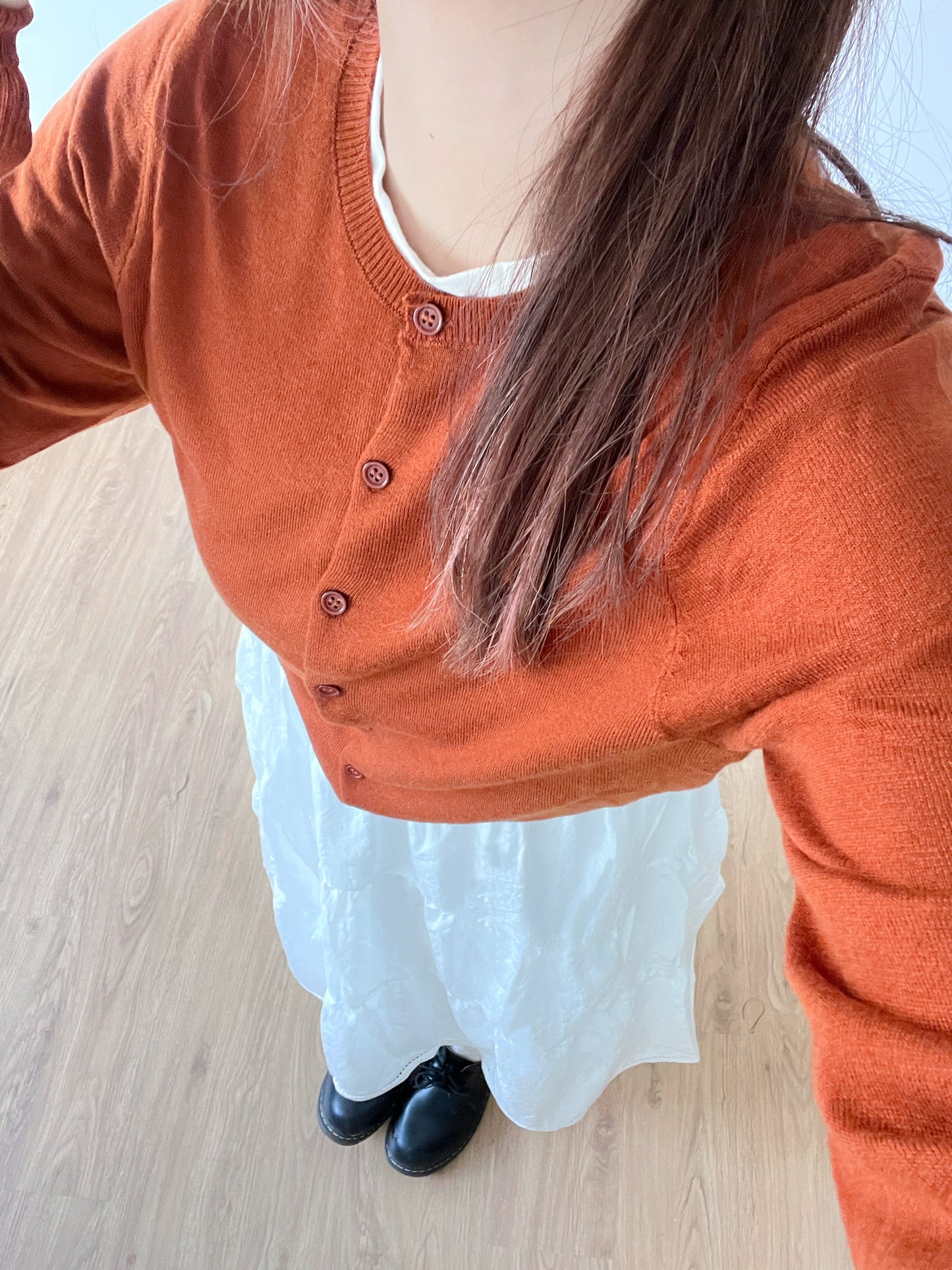 <預訂> 首批優惠🧡自家製 多色超親膚薄款長袖針織外套|焦糖啡