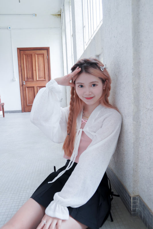 <預訂> 蝴蝶結綁帶打底吊帶背心|兩色入