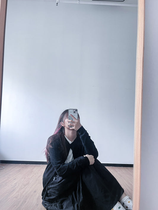 <現貨> 首批優惠🖤自家製 多色超親膚薄款長袖針織外套|黑