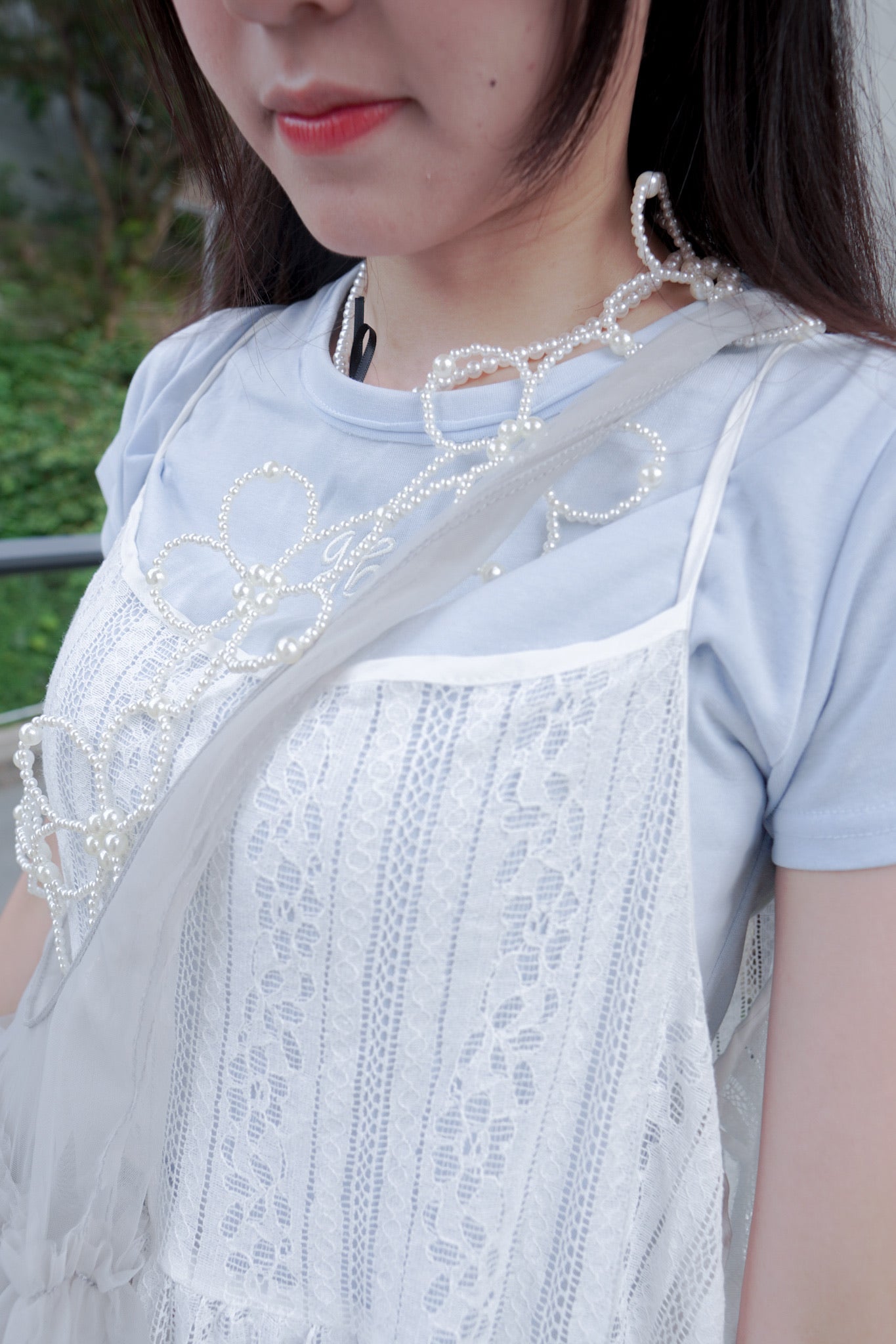 <預訂> Monogram刺繡短款Tshirt | 兩色入