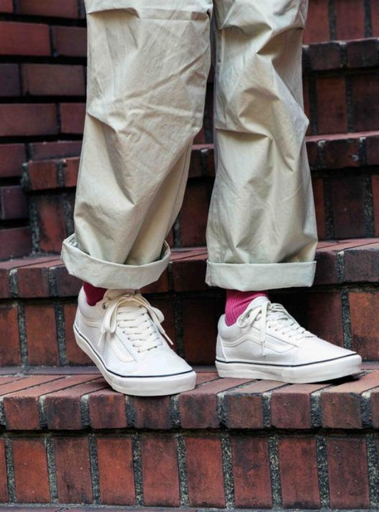 <預訂> 限時優惠$398!買少見少❀ 日本經典 VANS OLD SKOOL 小白鞋 V36CF|22.5-24.5碼