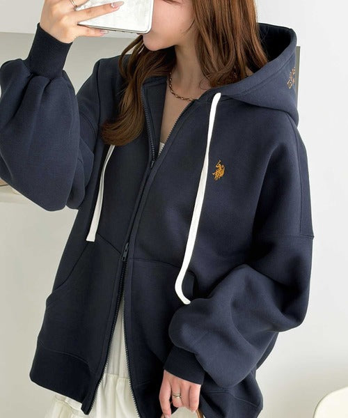 <預訂> 日本直送🇯🇵 CP值高! U.S. POLO ASSN.刺繡寬鬆雙拉鍊連帽口袋外套|四色入