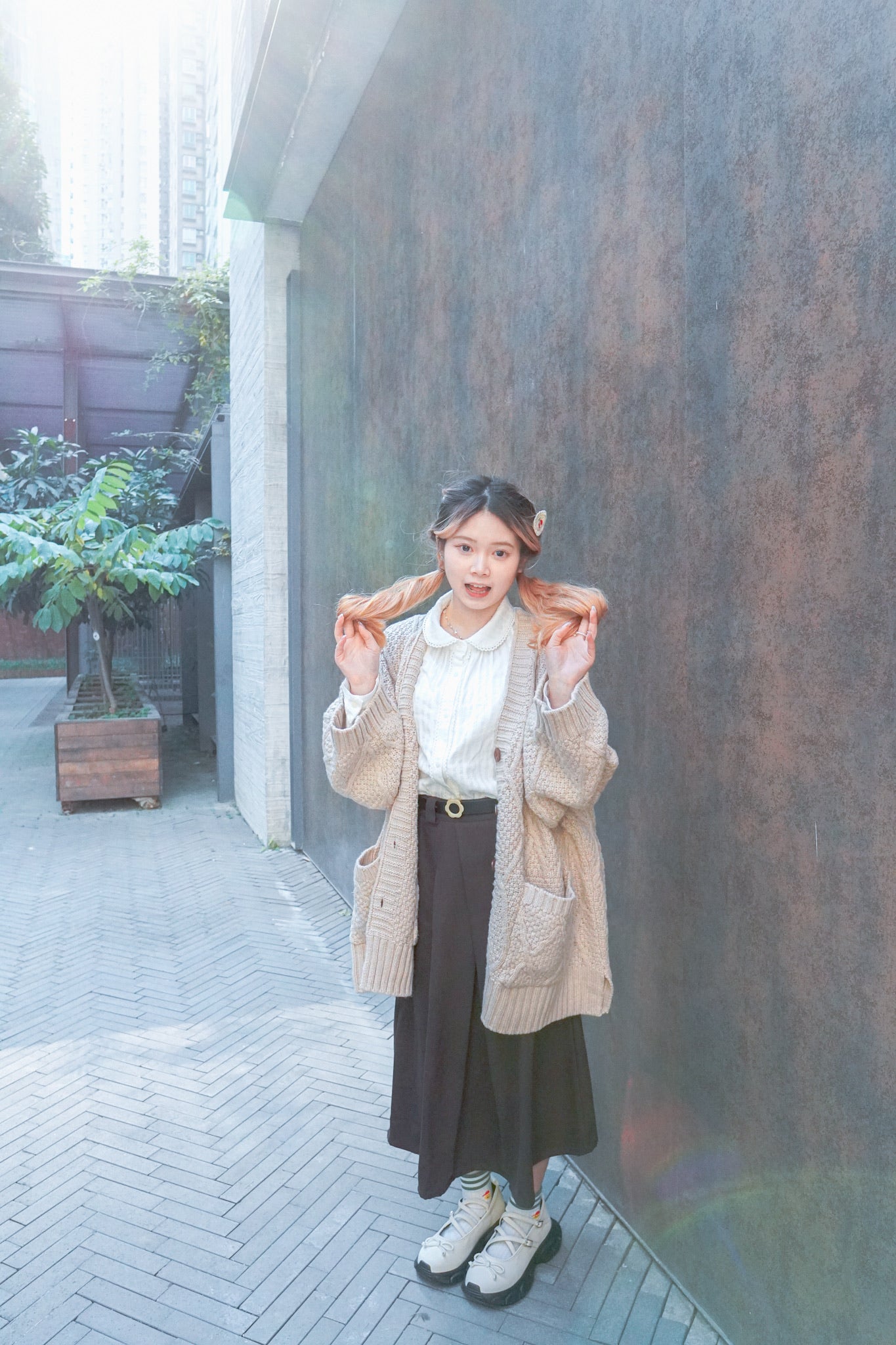 <現貨> 自家製 厚實保暖♡毛呢直筒半身長裙|兩色入