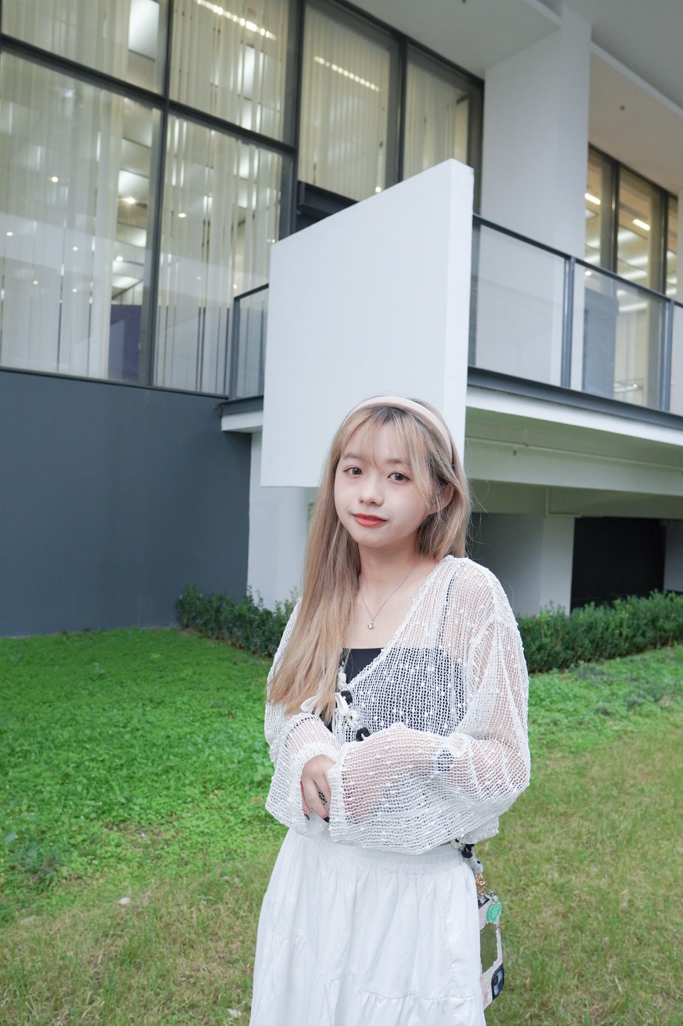 <預訂> 特別款!波點透透蝴蝶結長袖薄款小外套|兩色入