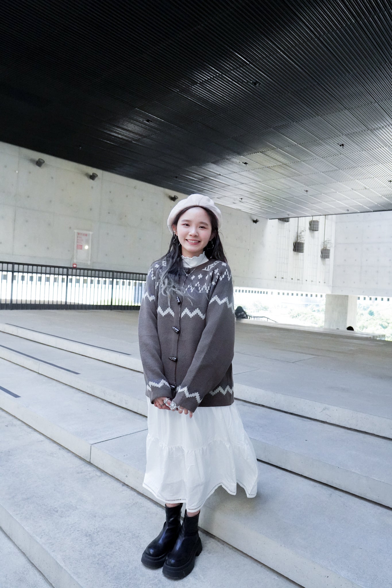 <預訂> 自家製 自留款♡ 奶白蛋糕半身長裙