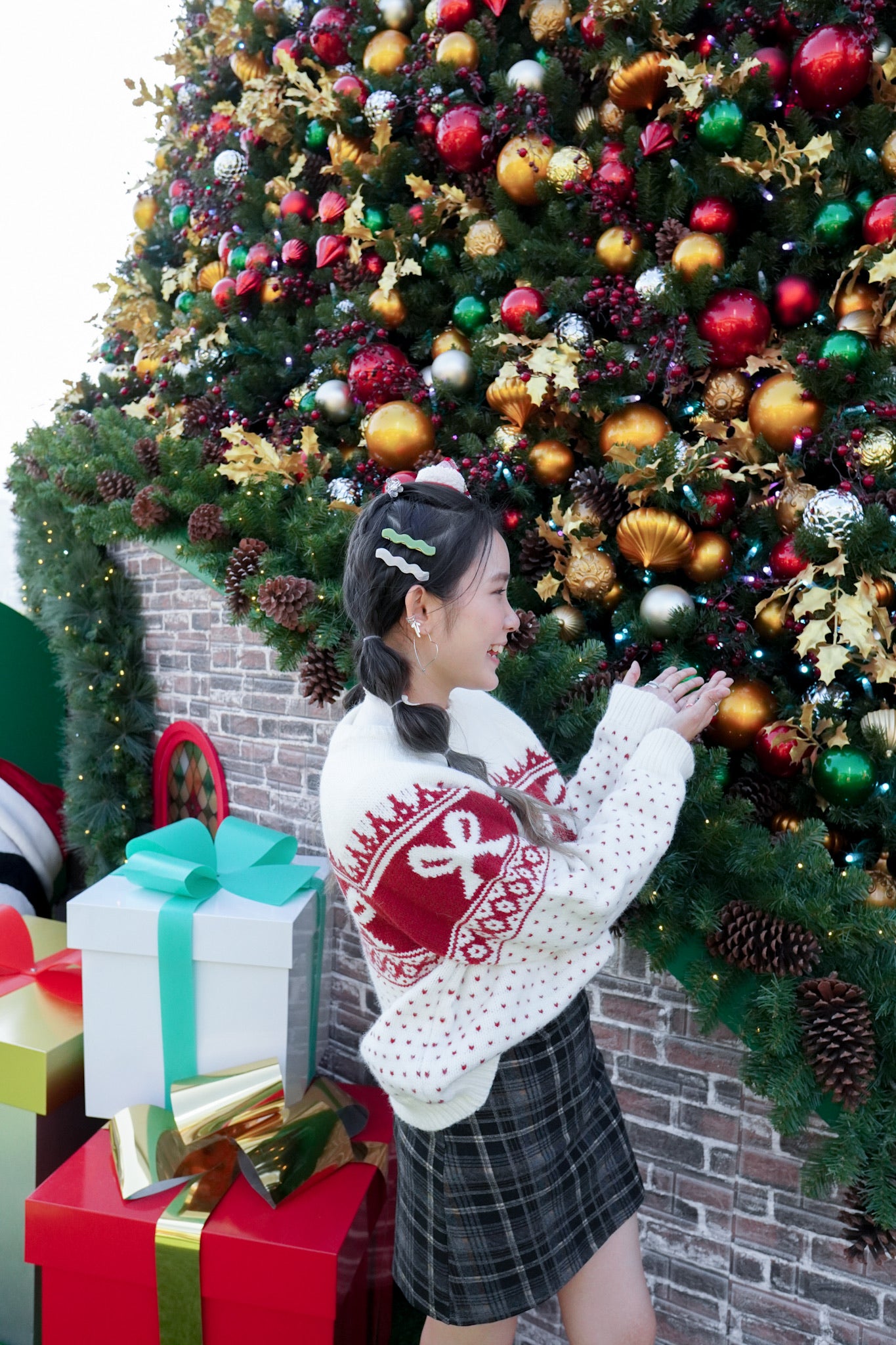 <現貨> 聖誕專屬🎄大蝴碟結長袖針織上衣