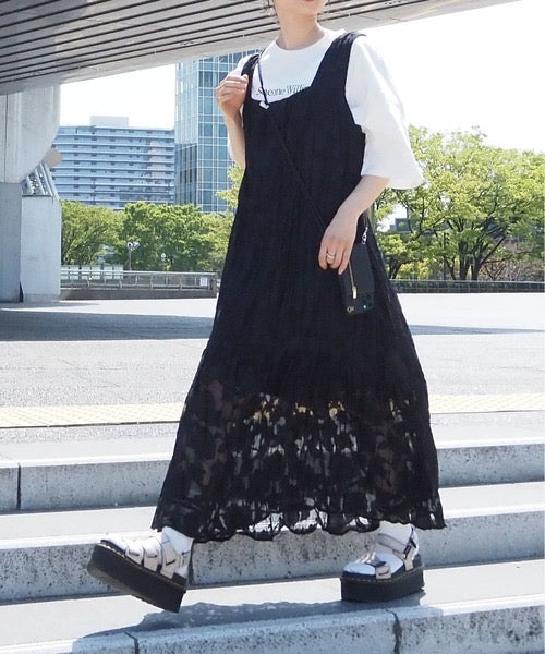 <預訂> JP 日牌TT 透透提花長款OPs|兩色入