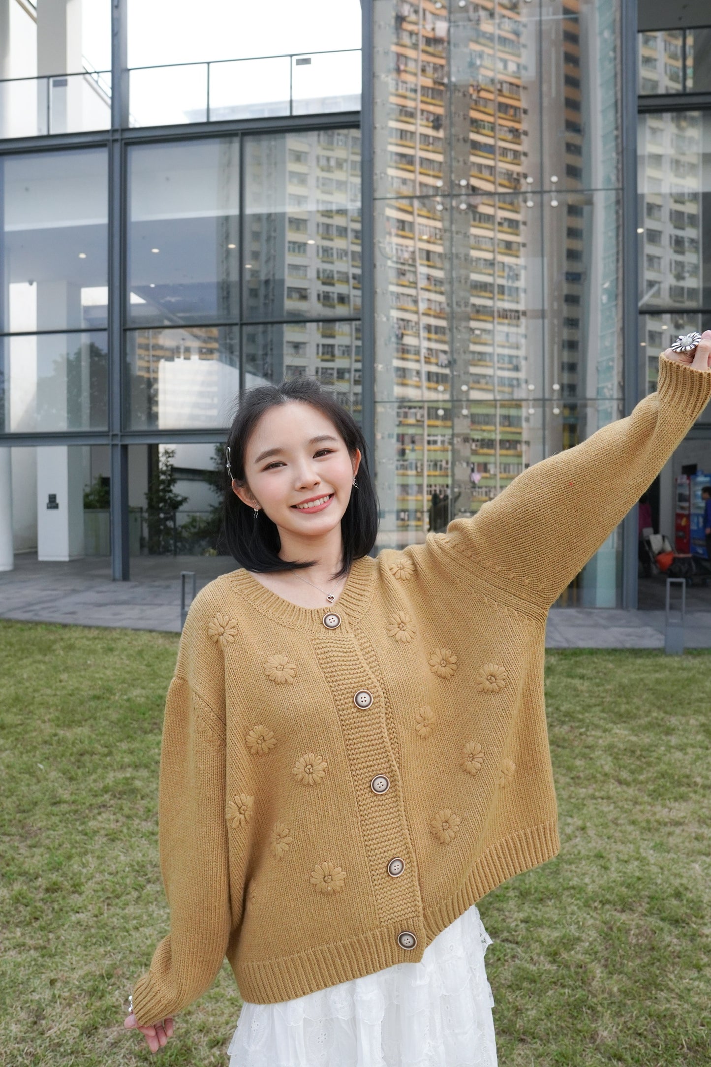 <現貨> 自家製 重工綉花開胸外套|兩色入