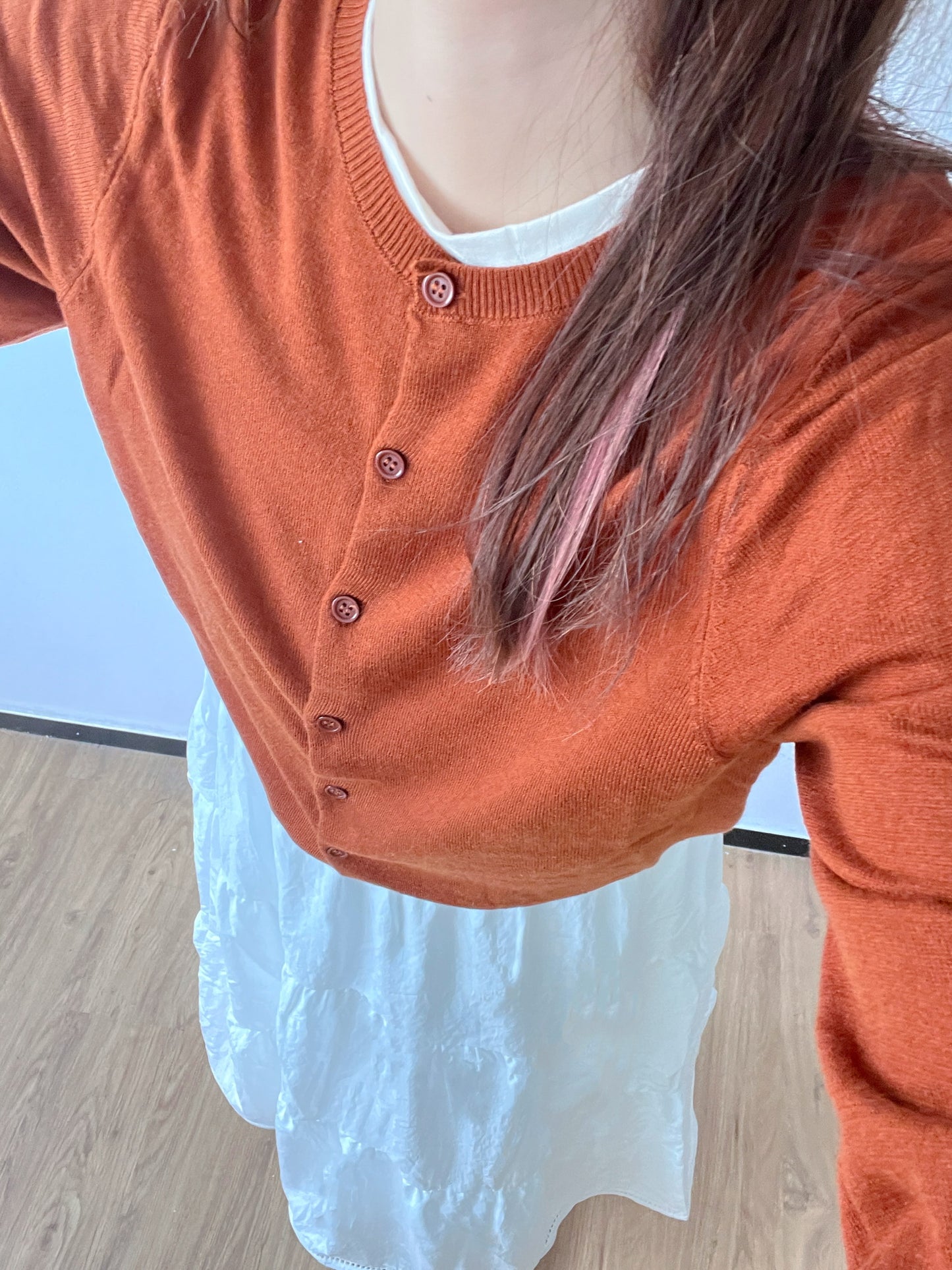 <預訂> 首批優惠🧡自家製 多色超親膚薄款長袖針織外套|焦糖啡