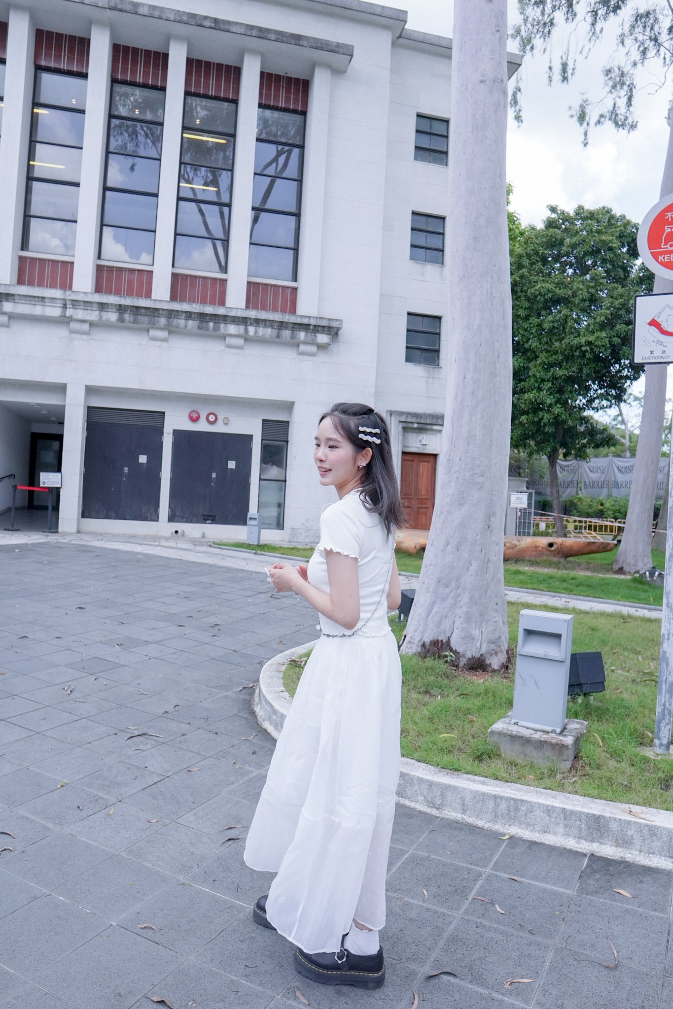 <現貨> 自家製 薄紗雙層波點半身長裙|兩色入