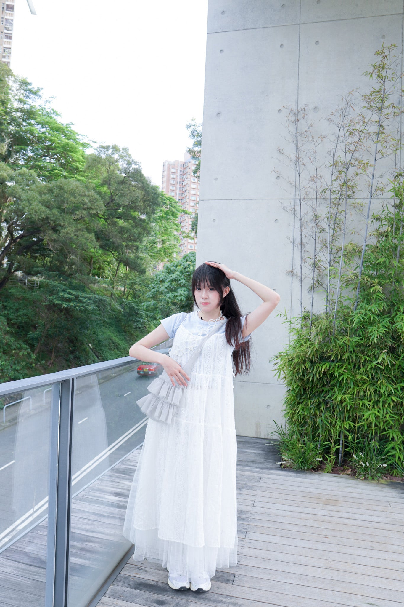 <預訂> Monogram刺繡短款Tshirt | 兩色入