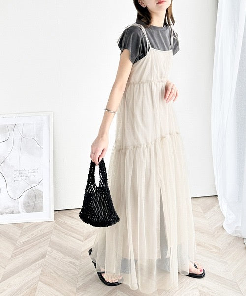 <預訂> JP 日牌CE 薄紗分層連衣OPs|兩色入