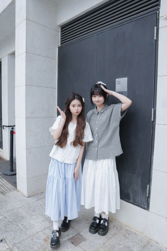 <預訂> 自家製 不易皺! 口袋A字半身長裙|兩色入