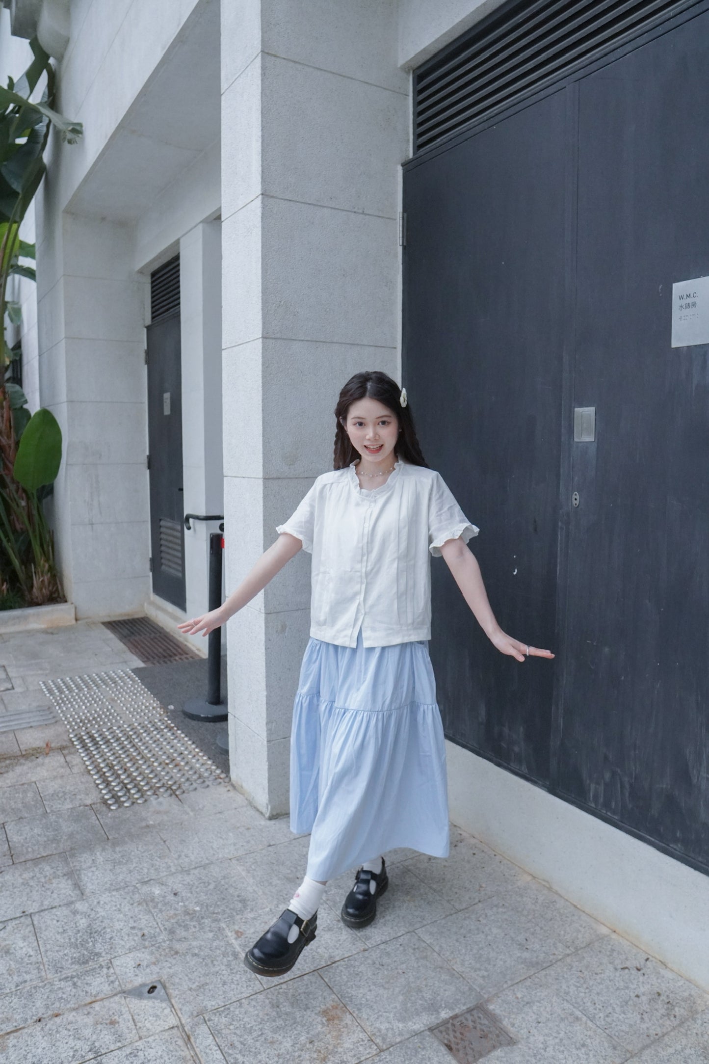 <預訂> 自家製 不易皺! 口袋A字半身長裙|兩色入