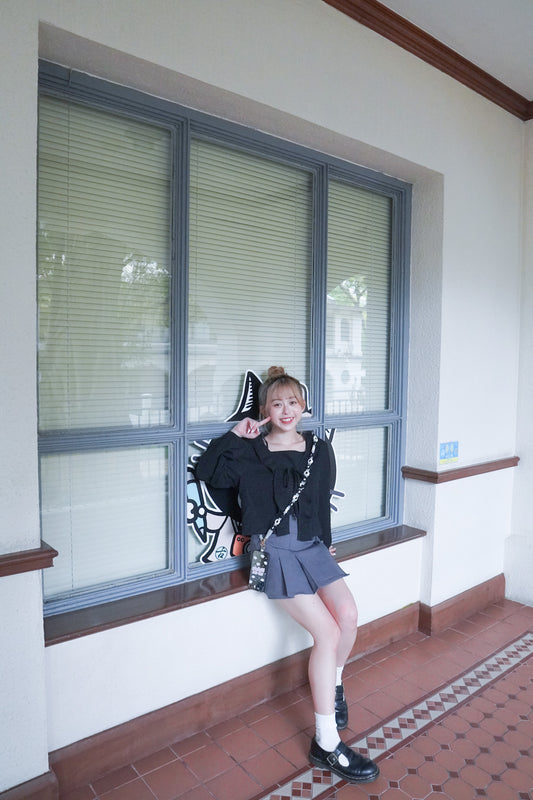 <預訂> 小眾交叉吊帶背心+Ruffle邊開胸外套兩件套套裝|三色入