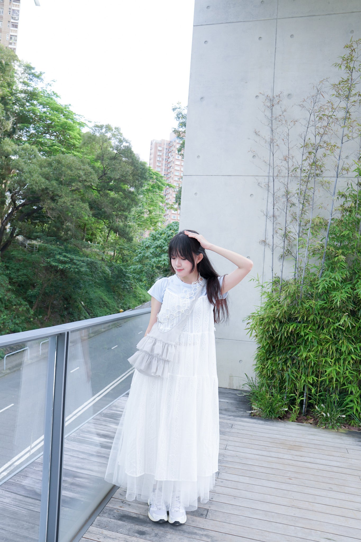 <預訂> Monogram刺繡短款Tshirt | 兩色入