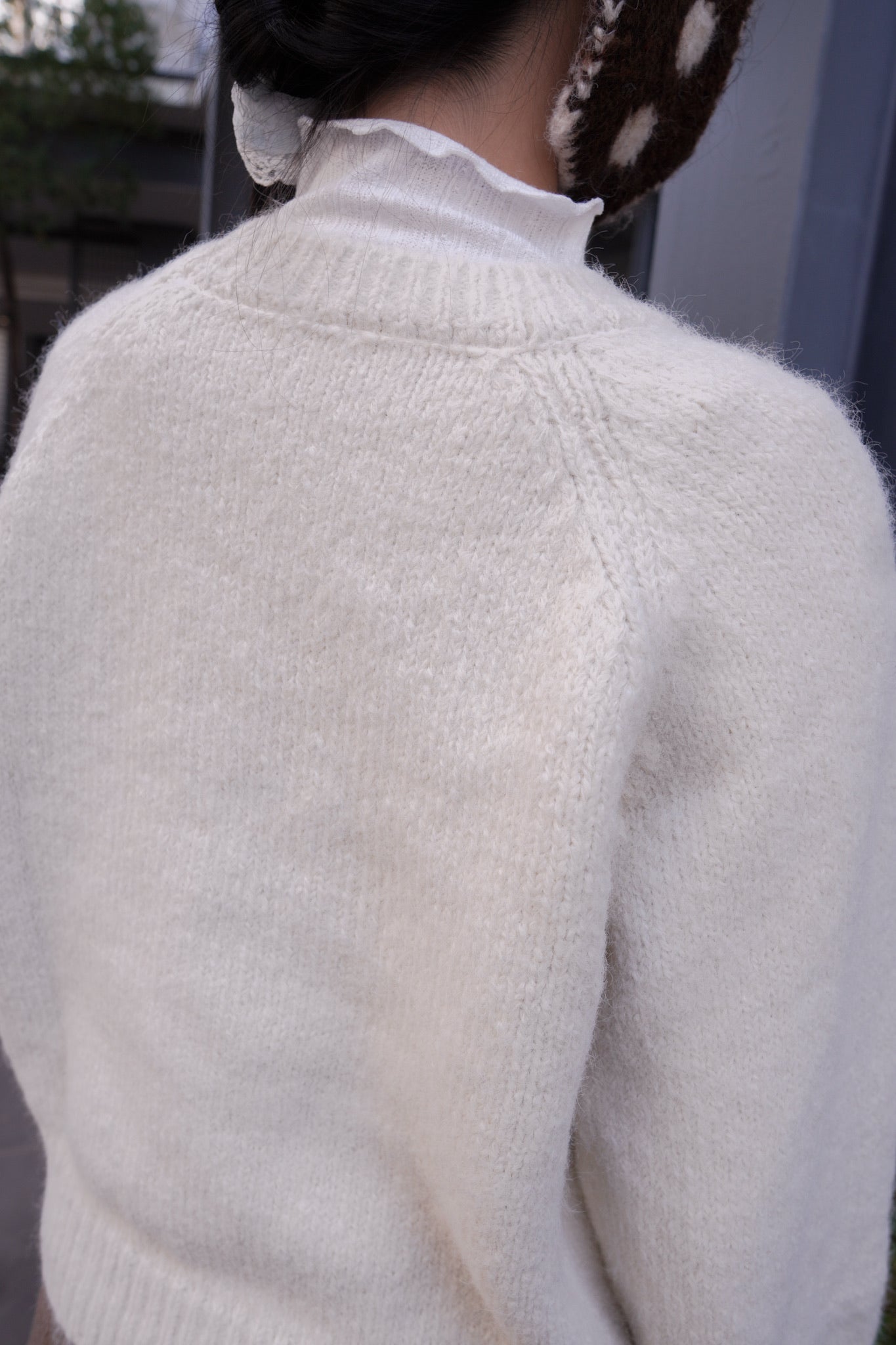 <現貨> 小花刺繡針織長袖上衣