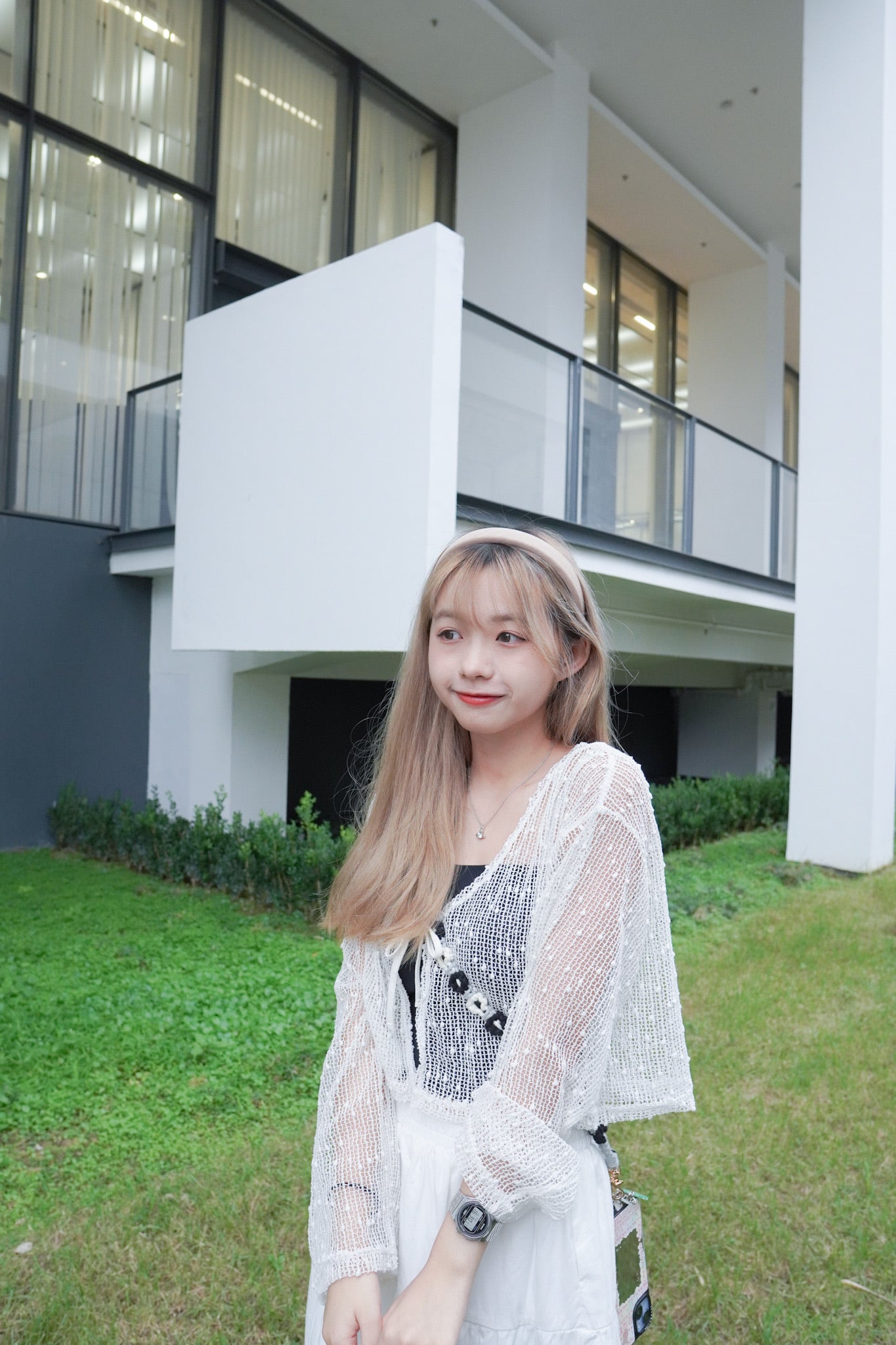 <預訂> 特別款!波點透透蝴蝶結長袖薄款小外套|兩色入