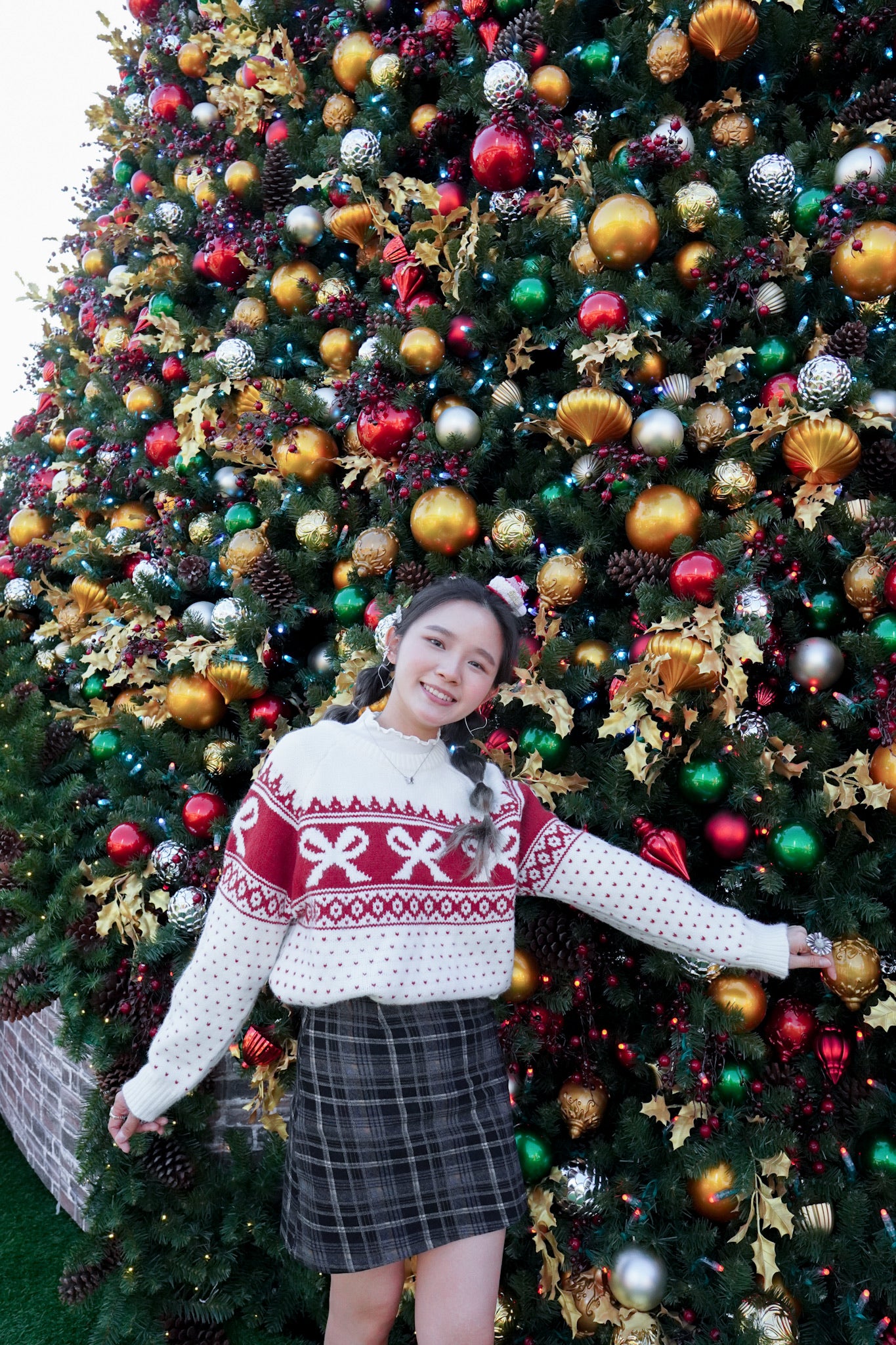 <現貨> 聖誕專屬🎄大蝴碟結長袖針織上衣