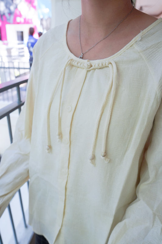 <預訂> 自家製 肌理紋鈕扣長袖裇衫