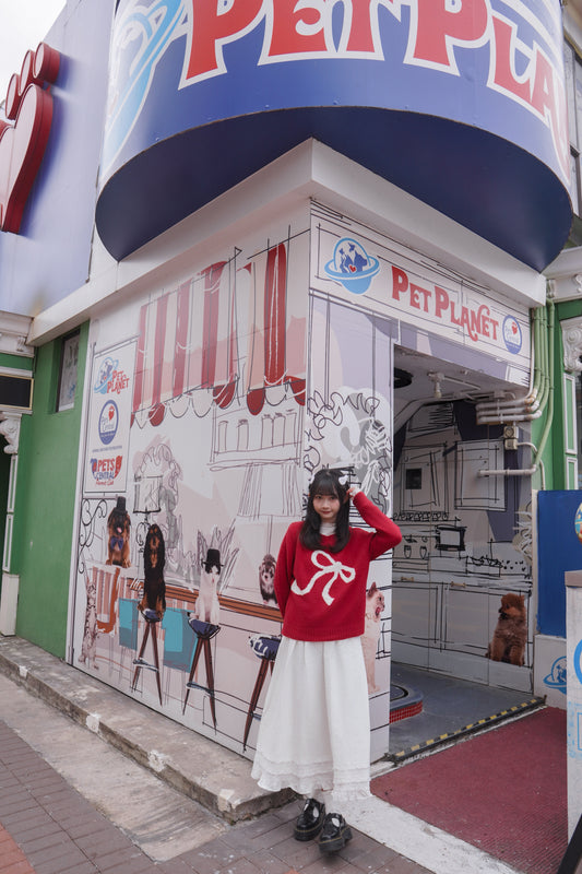 <現貨> 超舒服♡!!全棉韓系小奶白花邊半身長裙