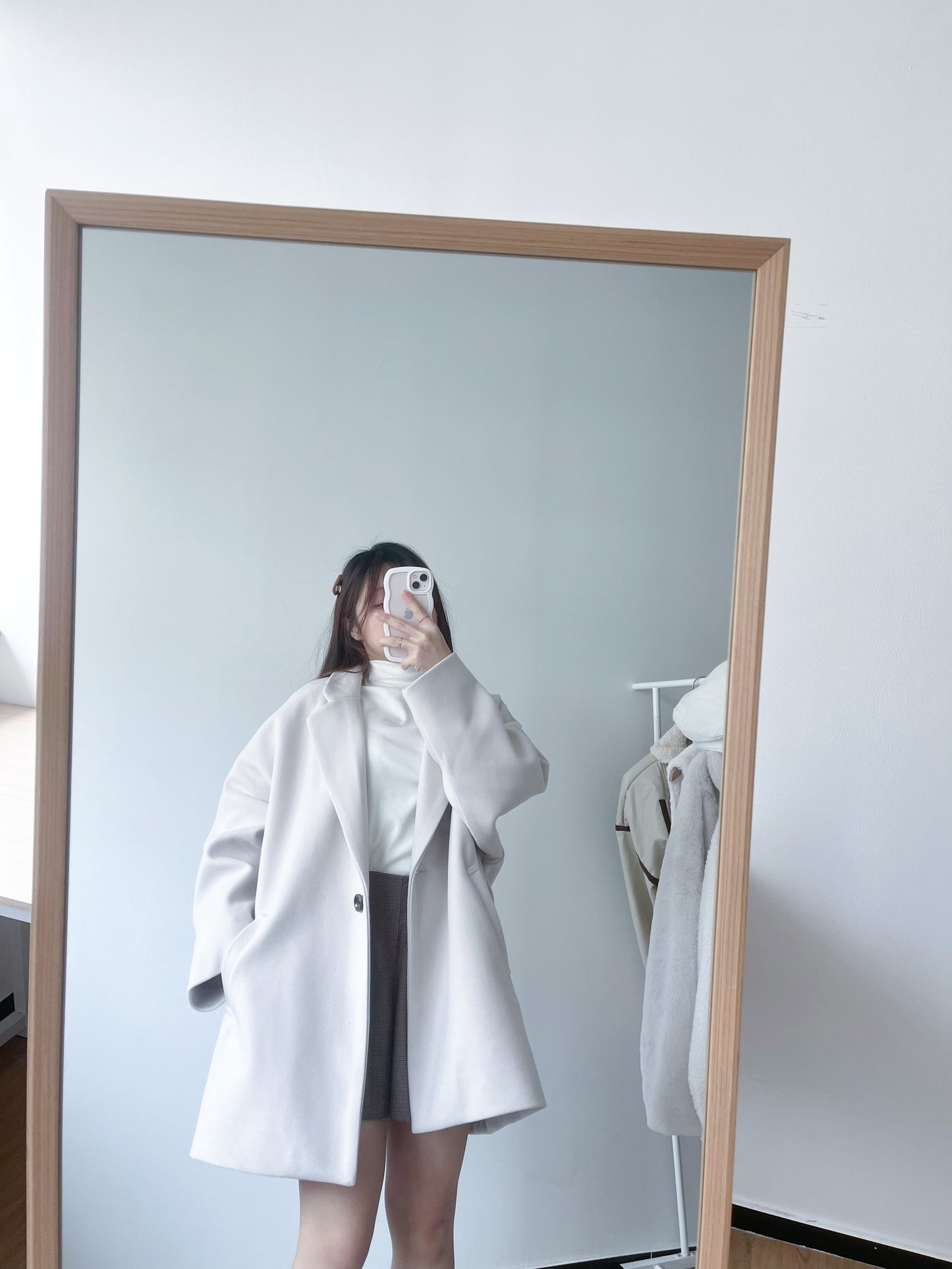 <預訂> 超人氣!寬鬆大領中長款大衣外套|六色入