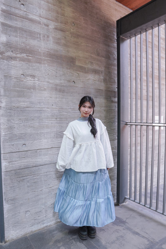 <現貨> 棉花糖BlingBling拼接半身長裙