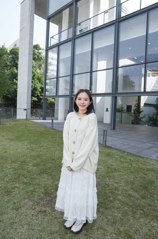 <預訂> 自家製 重工綉花開胸外套|兩色入