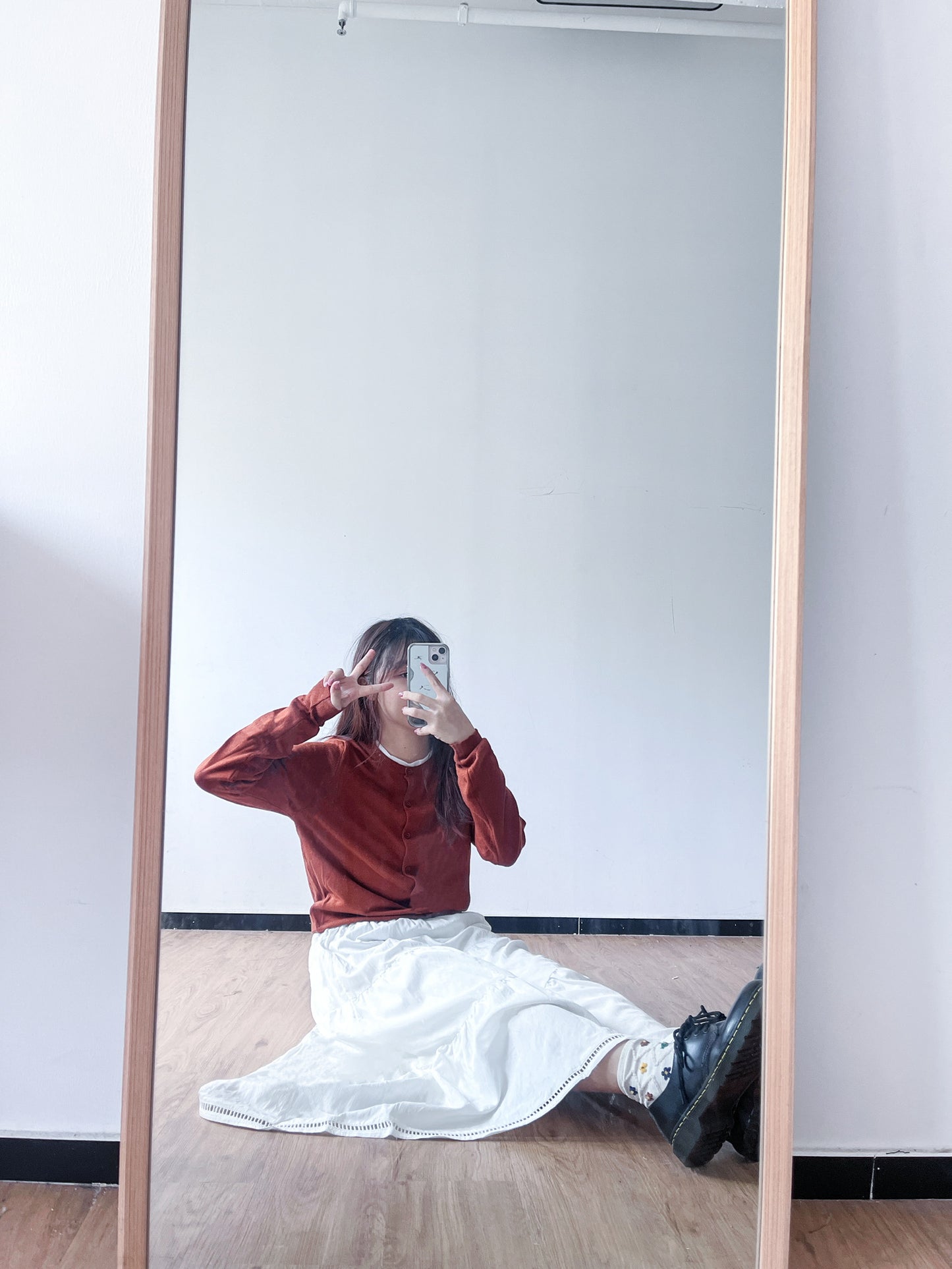 <預訂> 自家製 自留款♡ 奶白蛋糕半身長裙
