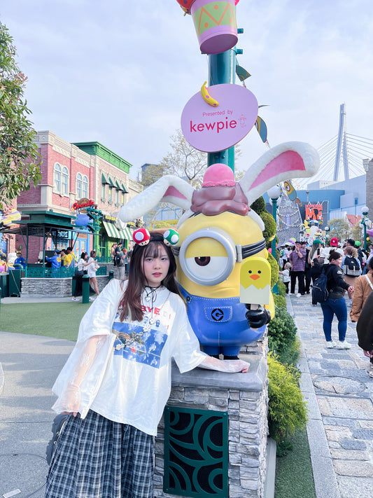 <預訂> Oversized寛鬆韓系復古中長款短袖Tee