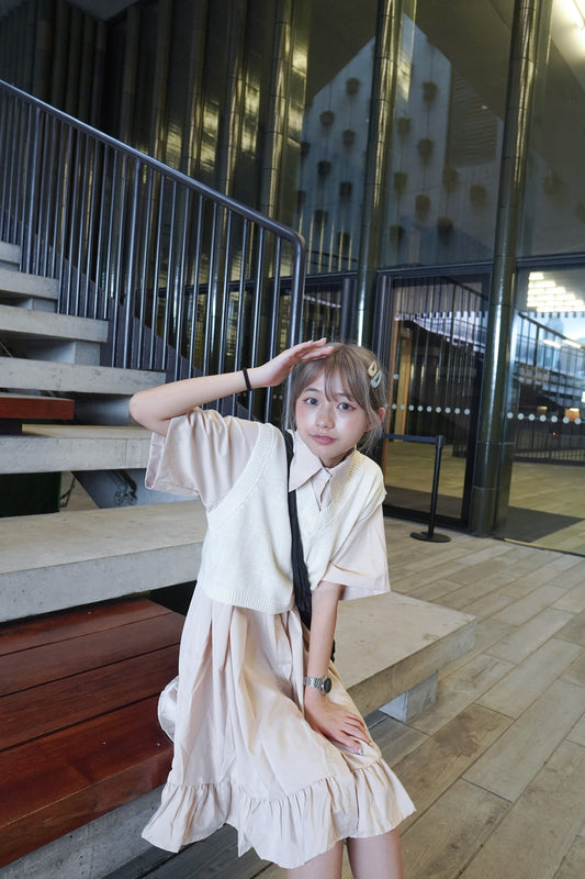 <預訂> 已售出250+件!v領扭紋針織背心馬甲|三色入