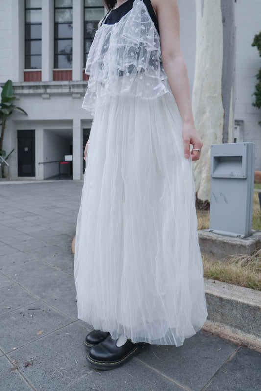 <現貨> 自家製 365Daily! 免燙薄紗半身長裙|兩色入