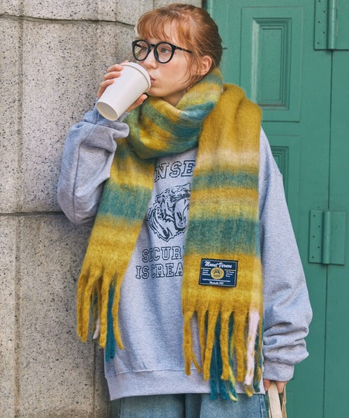 <預訂> 日牌MM 流蘇混色蓬鬆頸巾|九色入