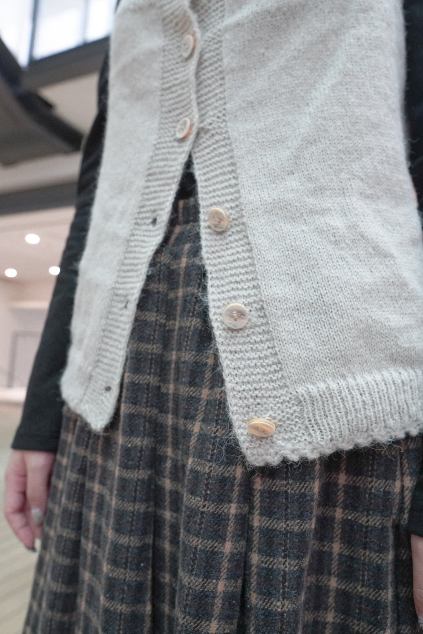 <現貨> 自家製 日系針織中長款開胸背心吊帶馬甲