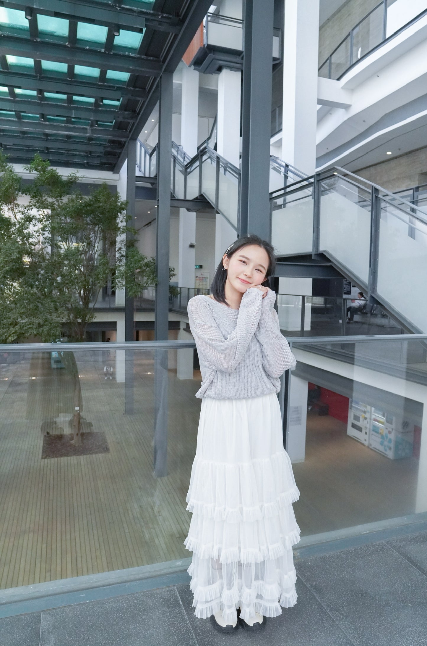 <預訂> 自家製 蕾絲蛋糕ruffle疊層長裙|兩色入
