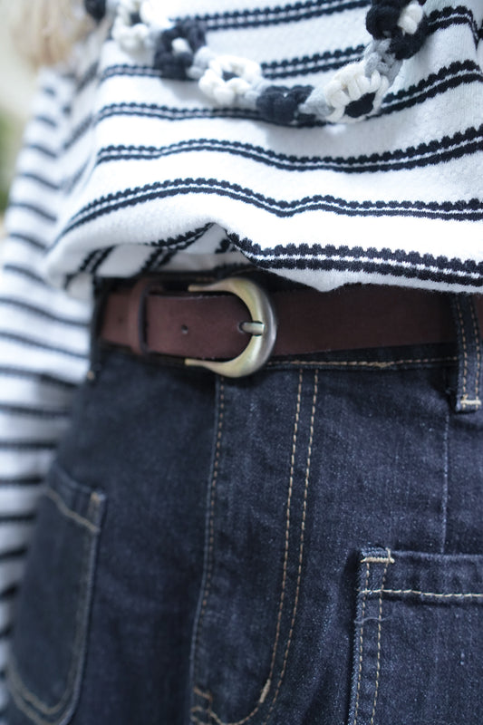 <現貨> 超有質感!百搭復古絨面皮帶