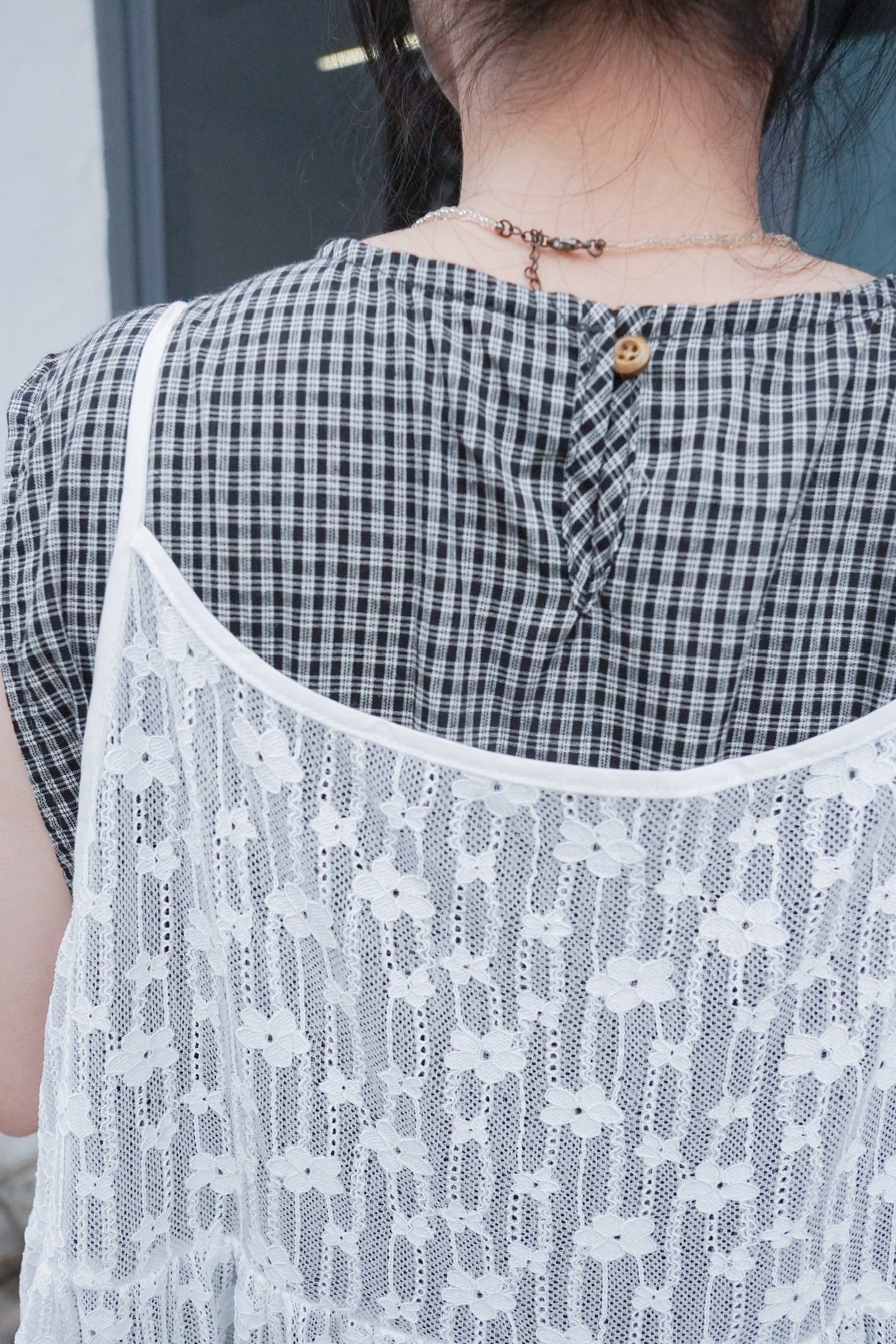 <預訂> 自家製 刺繡花朵吊帶背心長款外搭Ops|兩色入