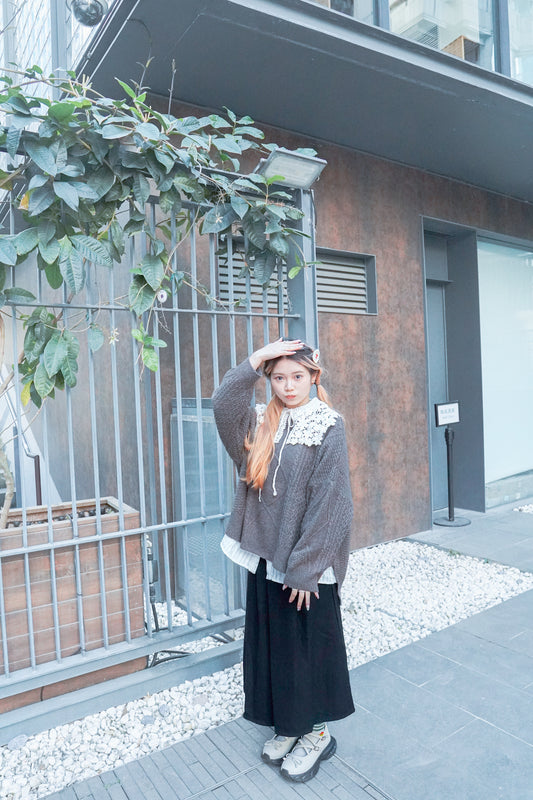 <現貨> 自家製 厚實保暖♡毛呢直筒半身長裙|兩色入