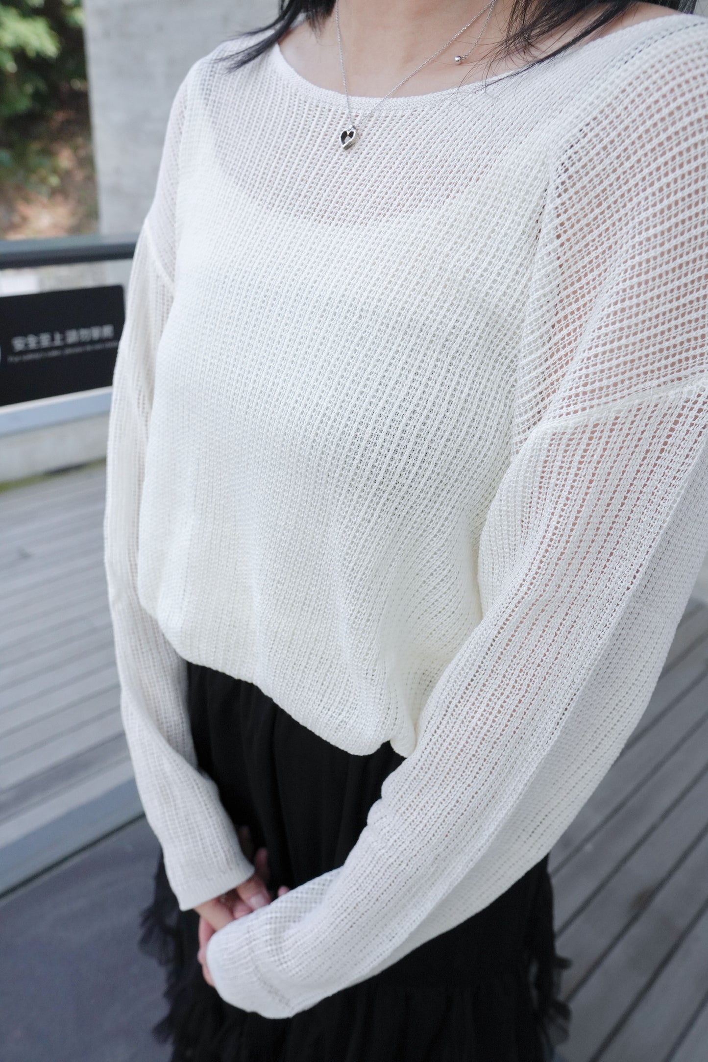 <預訂> 自家製 針織上衣+羊毛吊帶假兩件套|兩色入