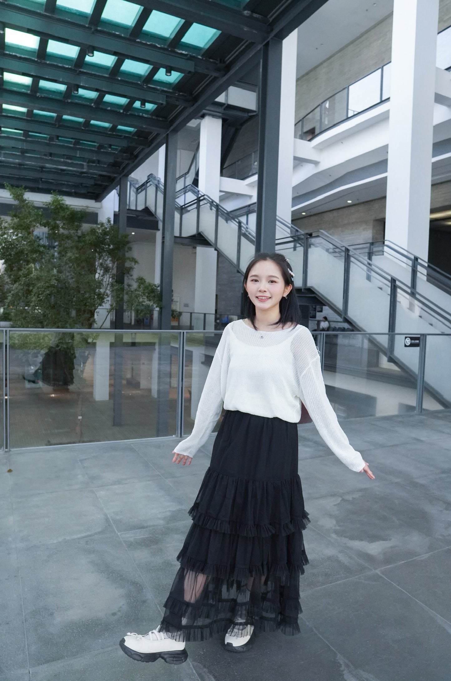 <預訂> 自家製 蕾絲蛋糕ruffle疊層長裙|兩色入