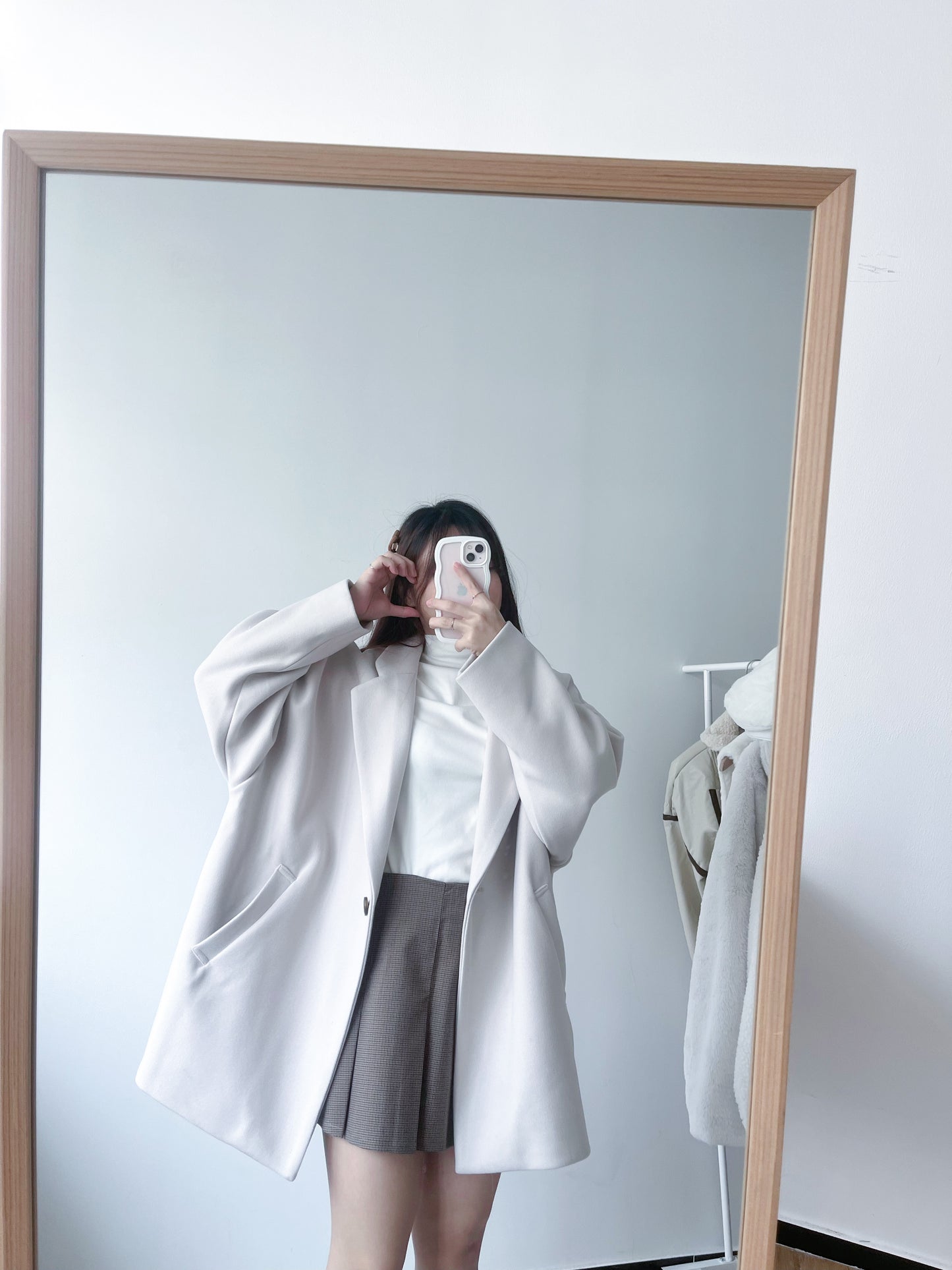 <預訂> 超人氣!寬鬆大領中長款大衣外套|六色入