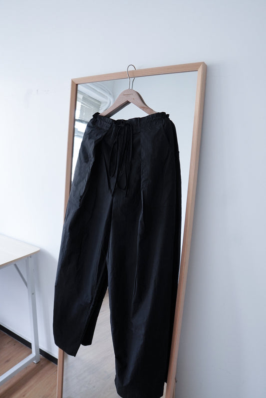 <預訂> 小個子365Daily神褲!寬鬆抽繩闊腿直筒長褲|兩色入