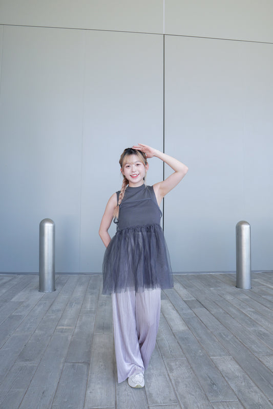 <預訂> 超大彈性!CP值滿分BlingBling百褶直筒褲|兩色入