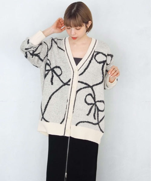 <預訂> 日牌Tiptop BlingBling羽毛大蝴蝶結v領開胸外套|四色入