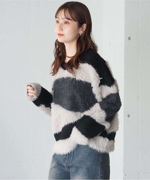 <預訂> 日牌Tiptop 銀河閃粉混紡針織上衣|三色入