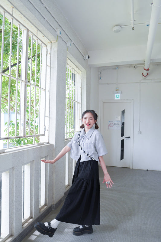 <預訂> 自家造貨優惠!Polo 恤衫Oreo曲奇蝴蝶結開胸上衣