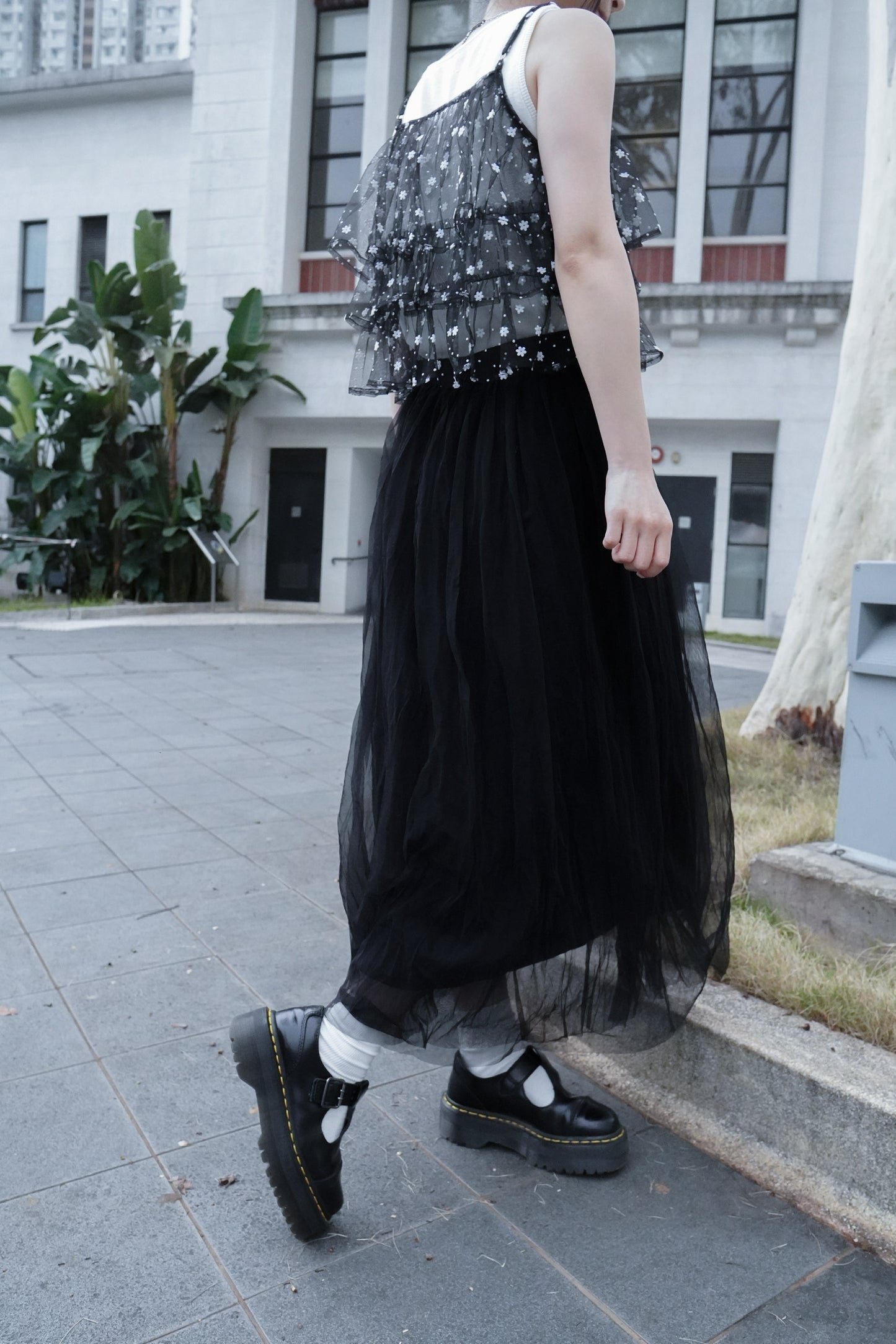 <現貨> 自家製 365Daily! 免燙薄紗半身長裙|兩色入