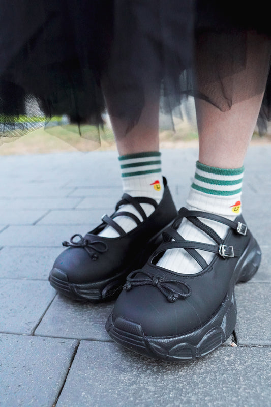 <預訂> JP 交叉帶蝴蝶結Mary Jane馬丁鞋|兩色色入