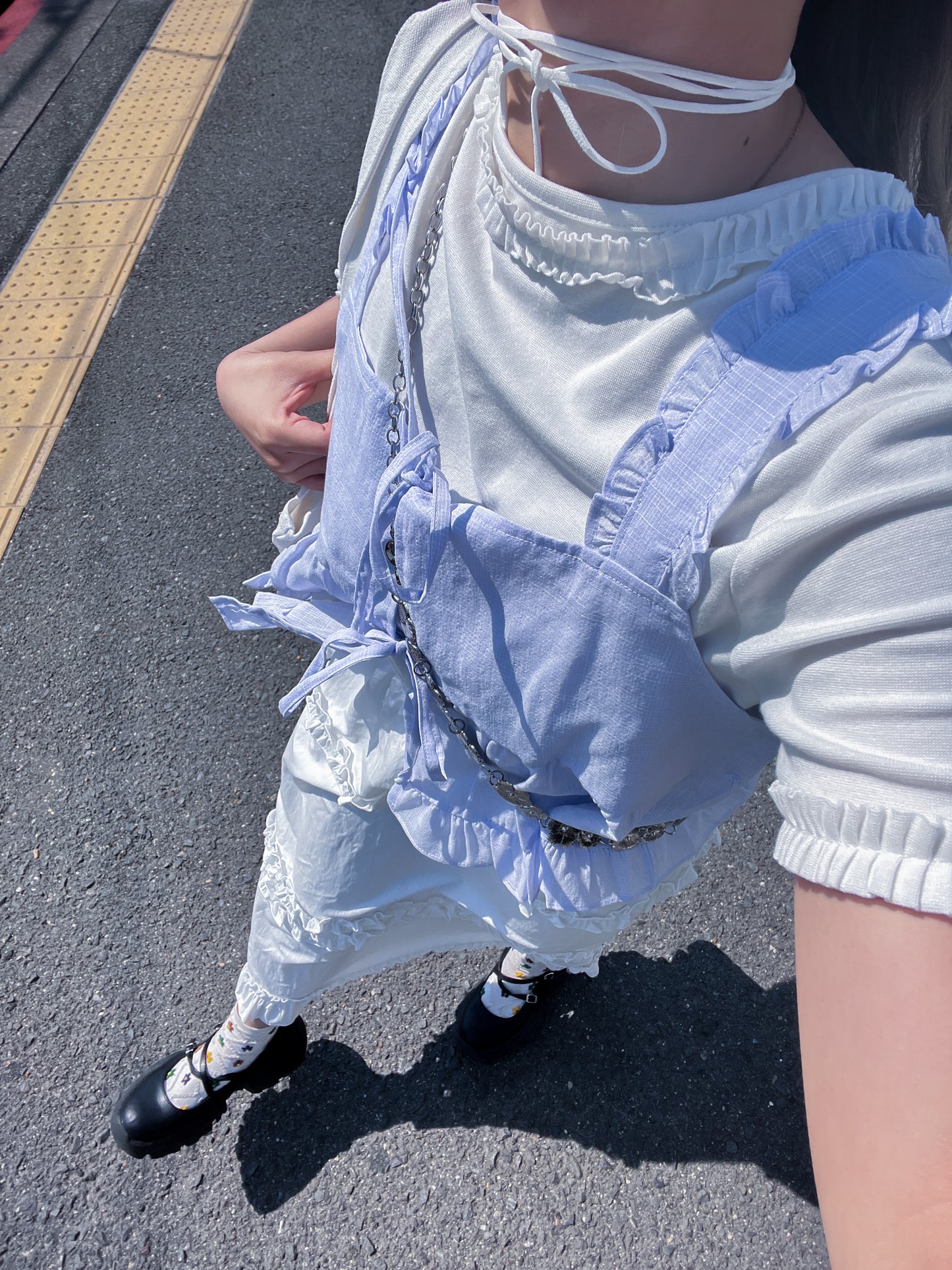 <預訂> 自家製 獨家款ruffle邊短袖百搭Tee