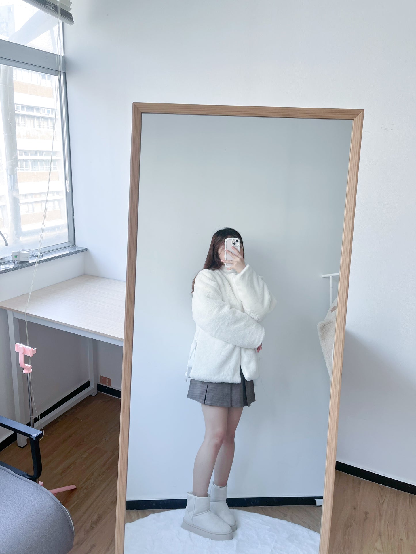 <預訂> 2-Ways 毛茸茸蝴蝶結毛皮背心外套|三色入